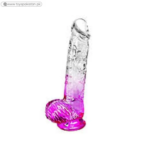 Clear Purple Dildo With Suction Cup
