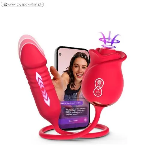 MOOLIGIRL Rose Toy Thrusting Dildo Vibrator