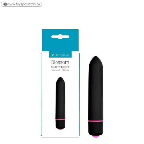 Me You Us Blossom Mode Bullet Vibrator Black Compact Waterproof
