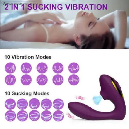 2 In 1 Clitoral Sucking Vibrators With 10 Sucking
