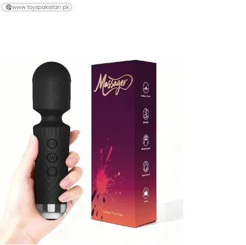Upgraded Handheld Rose Black Mini Massager Tool for Muscle Relax