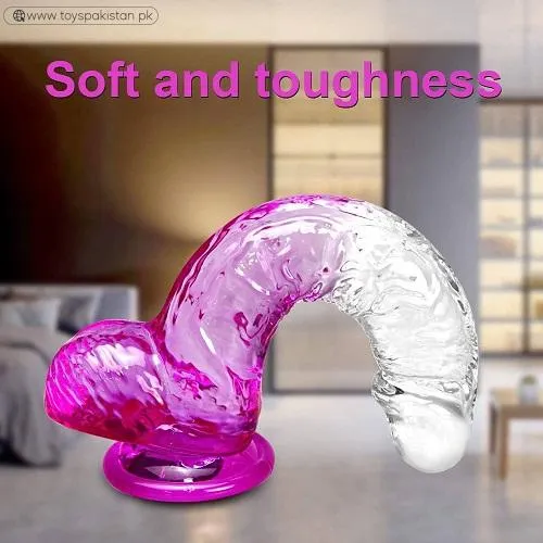 Clear Purple Dildo With Suction Cup