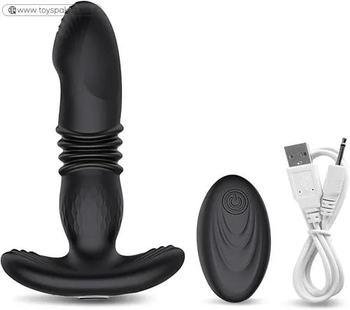 Thrusting Anal Vibrator With Remote