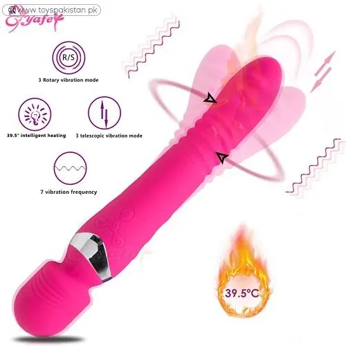 Thrusting G Spot Wand Vibrator With Heating