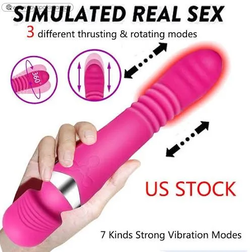 Thrusting G Spot Wand Vibrator With Heating