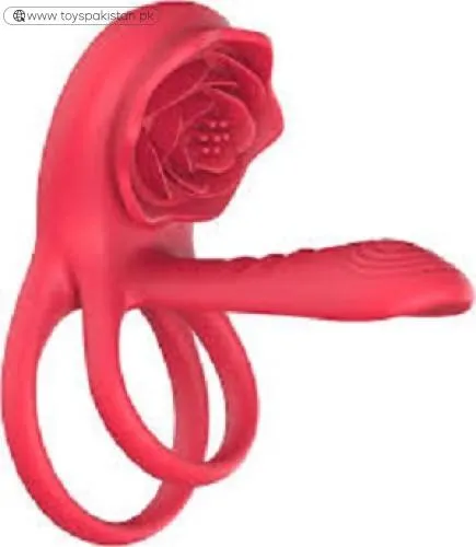 Vibrating Cock Ring Penis Sleeve With Rose